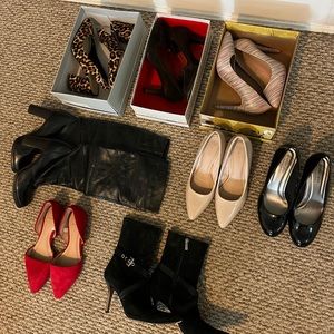 Collection of 8 pairs of designer brand woman’s assorted shoes 🖤